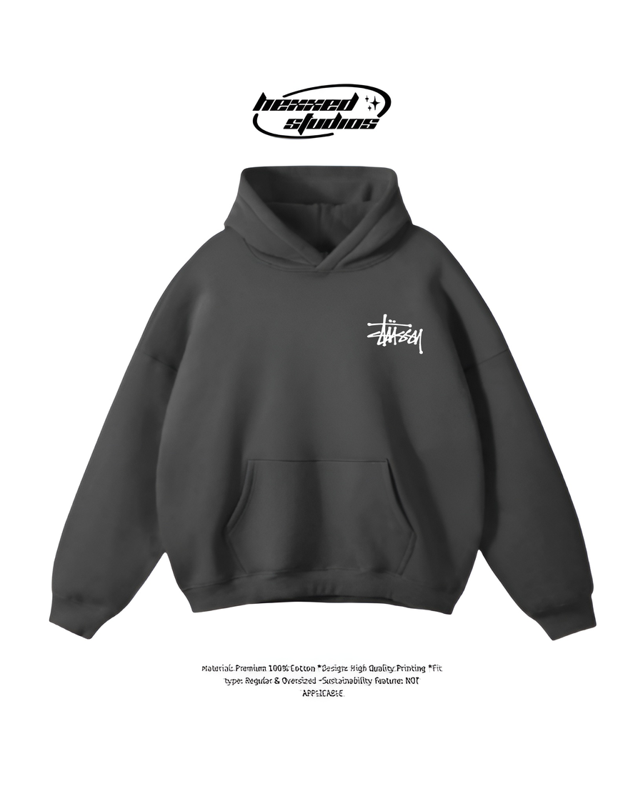 STUSSY GRAY HOODIE