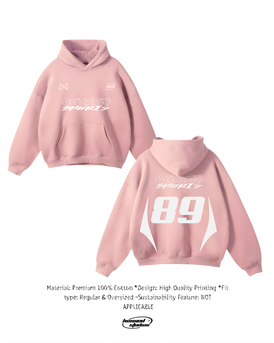 89HEXXED PINK HOODIE