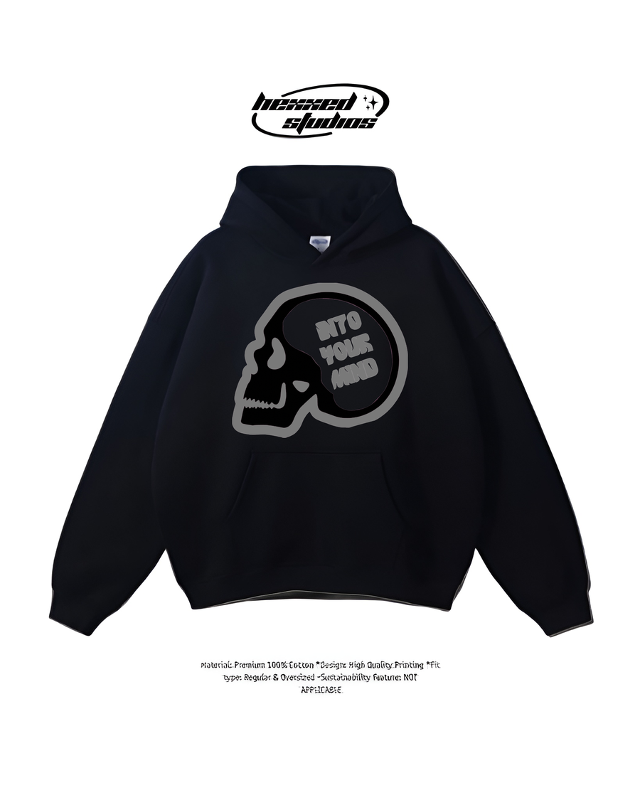 INTO YOUR MIND BLACK HOODIE