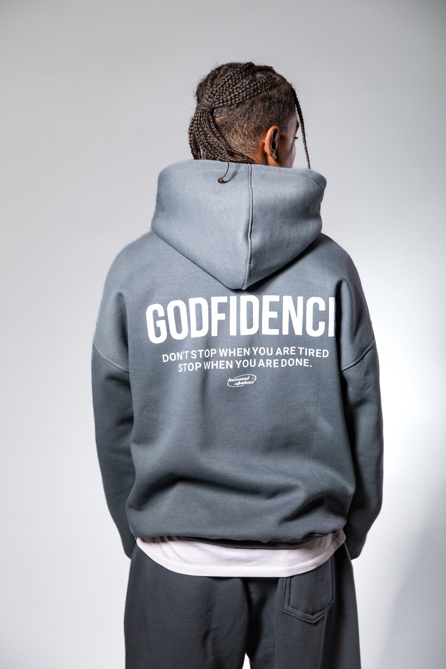 GODFIDENCE GRAY HOODIE