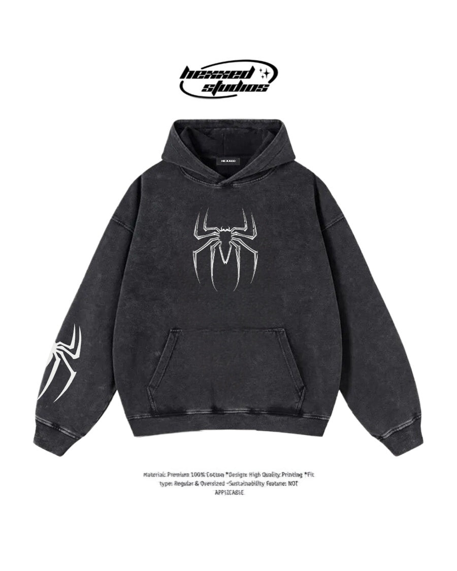 SPIDERMAN" WASHED HOODIE"