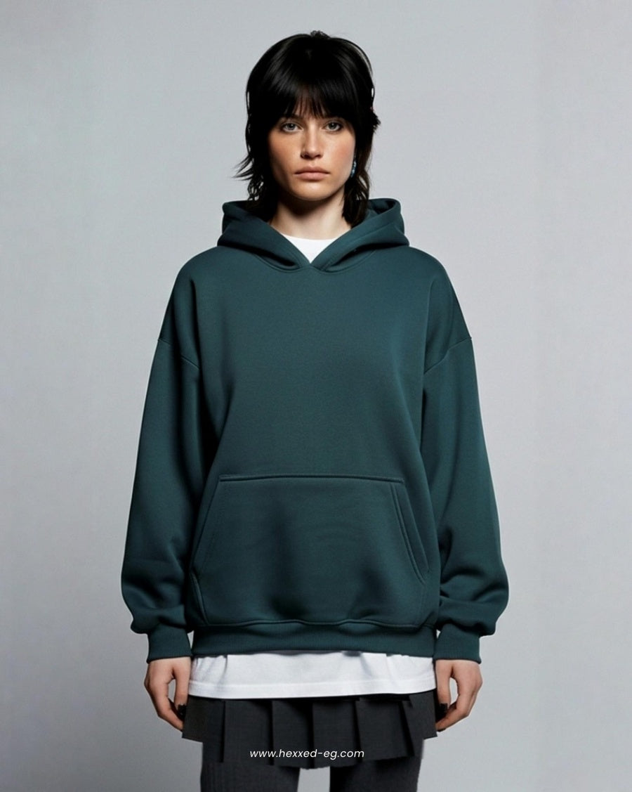 DARK GREEN BASIC HOODIE