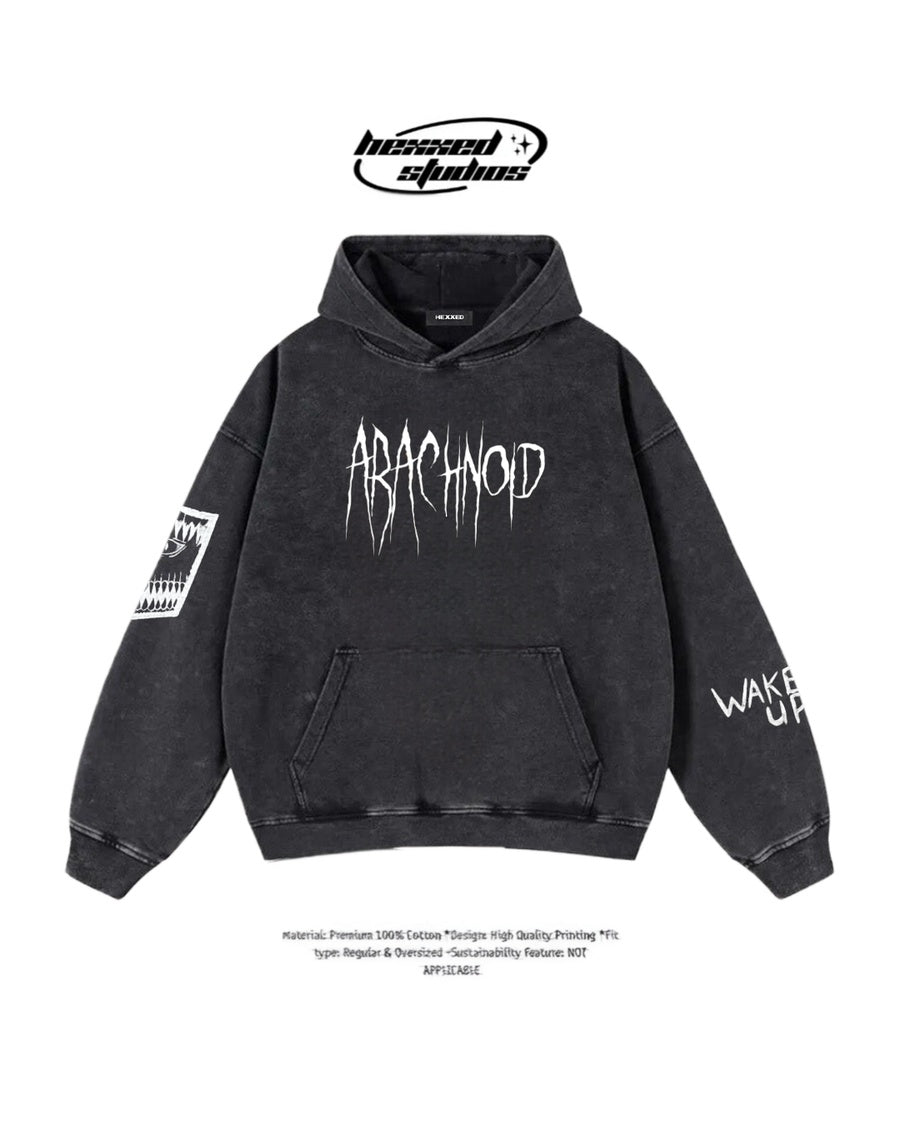 WAKE UP" WASHED HOODIE"