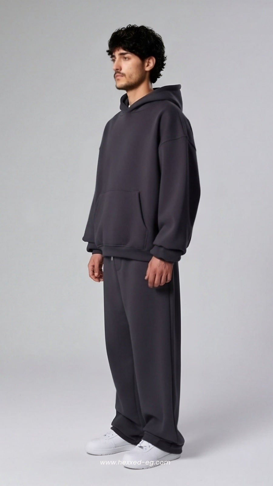 DARK GRAY BASIC HOODIE