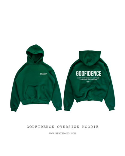 GODFIDENCE DARK GREEN HOODIE