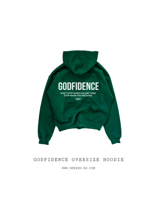 GODFIDENCE DARK GREEN HOODIE