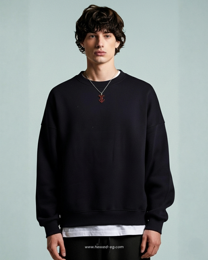 BLACK BASIC CREWNECK