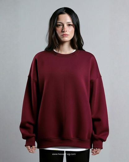 BURGUNDY BASIC CREWNECK
