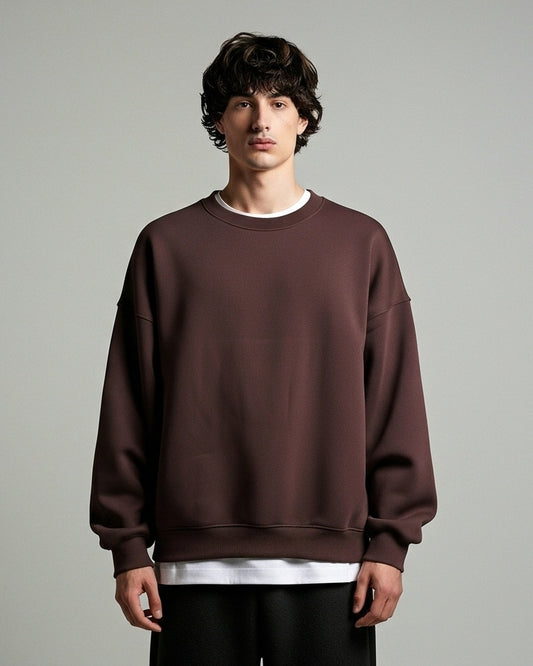 BROWN BASIC CREWNECK