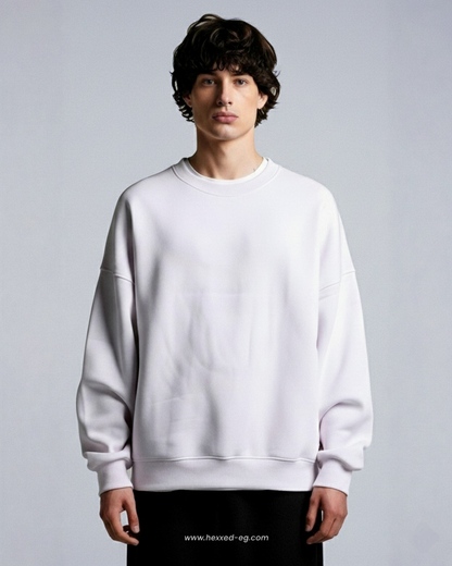 WHITE BASIC CREWNECK