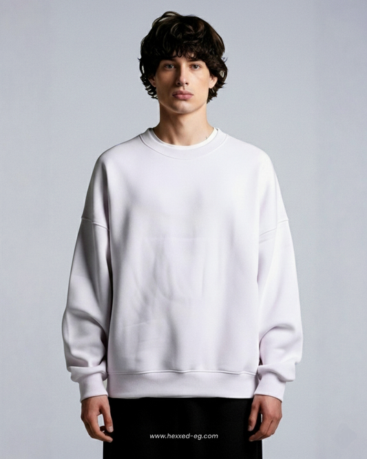 WHITE BASIC CREWNECK