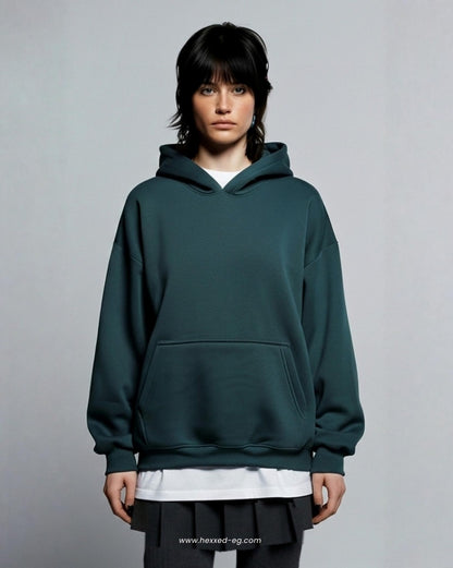DARK GREEN BASIC HOODIE
