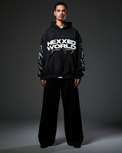 HEXXED WORLD WASHED HOODIE