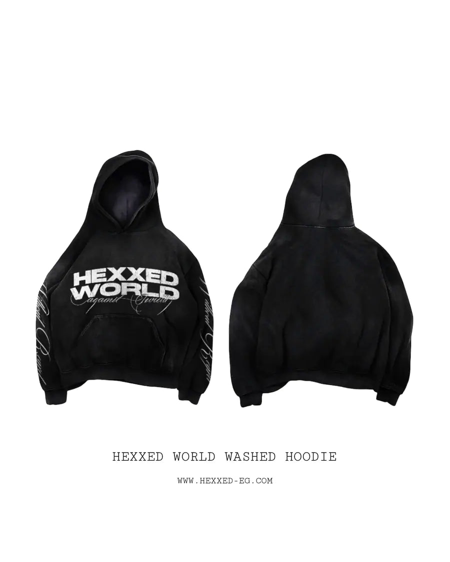 HEXXED WORLD WASHED HOODIE