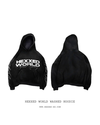 HEXXED WORLD WASHED HOODIE