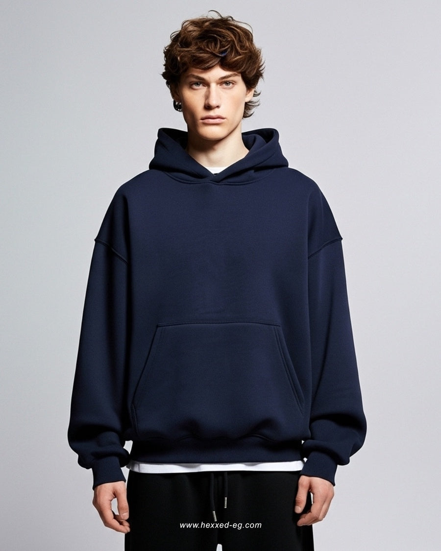 NAVY BASIC HOODIE