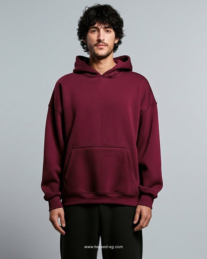 BURGUNDY BASIC HOODIE