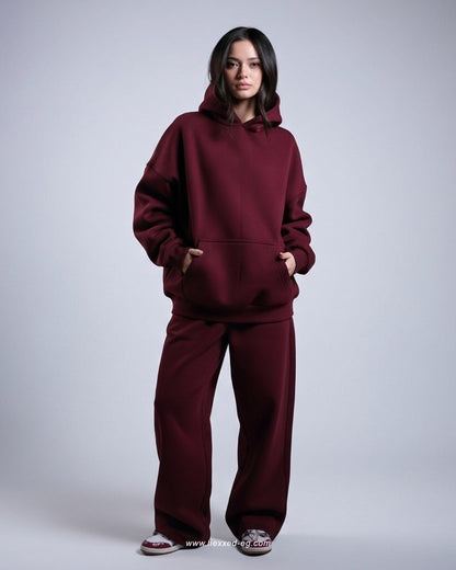 BURGUNDY BASIC HOODIE