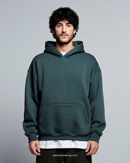 DARK GREEN BASIC HOODIE