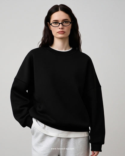 BLACK BASIC CREWNECK