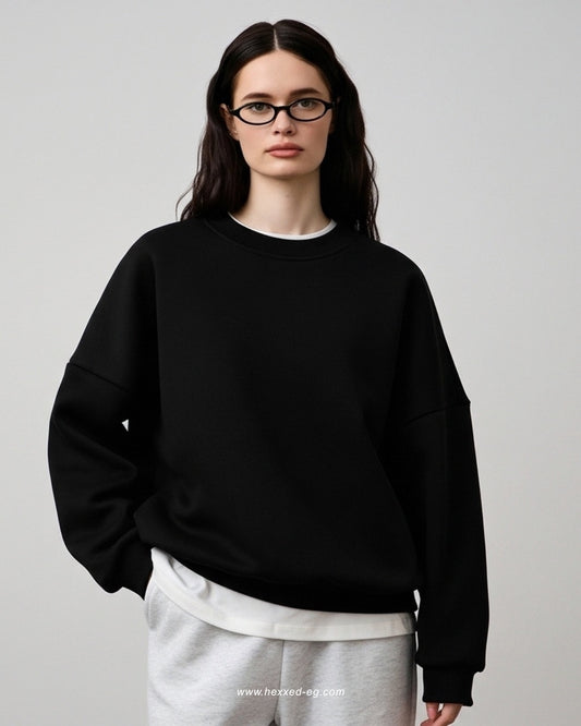 BLACK BASIC CREWNECK