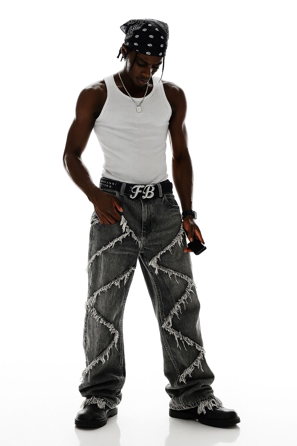 White Ribbed Tank Top