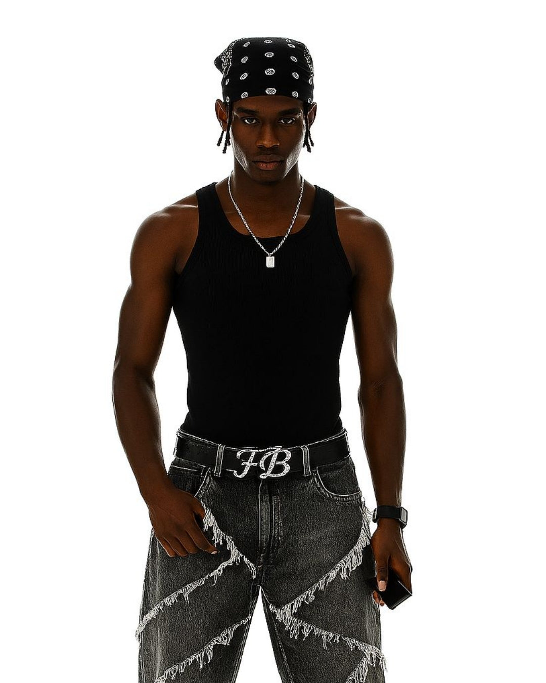 Black Ribbed Tank Top