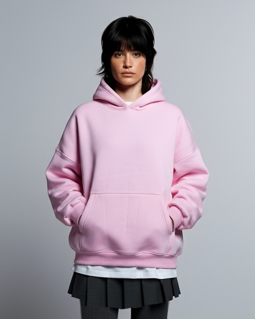 PINK BASIC HOODIE