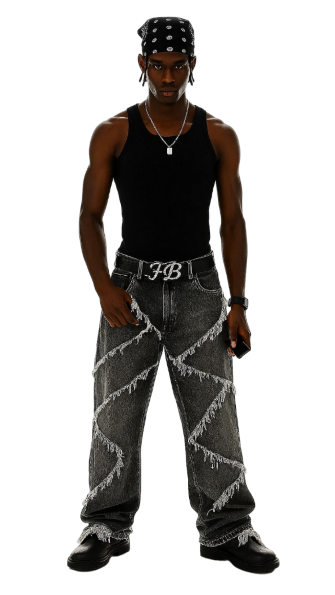 Black Ribbed Tank Top